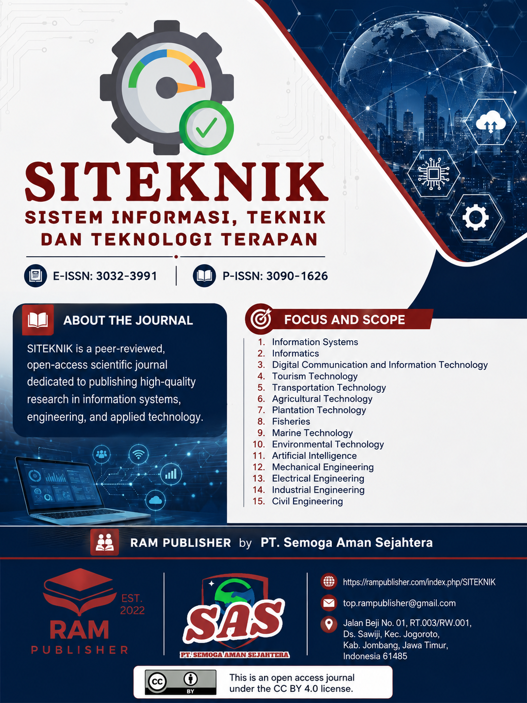 SITEKNIK: Sistem Informasi, Teknik dan Teknologi Terapan